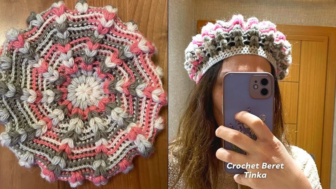 Very Easy Crochet Beret. How to make crochet hat. crochet beret #crochet