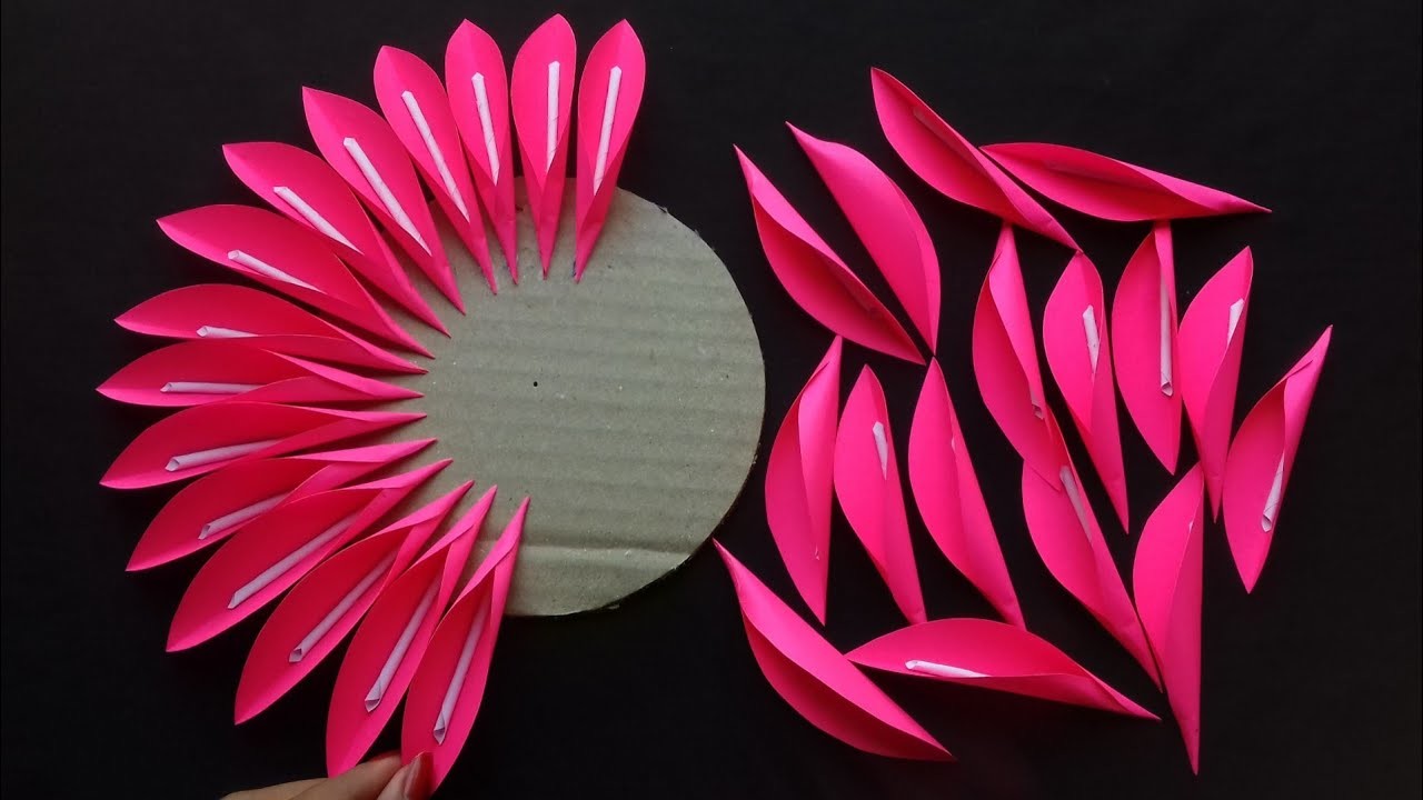 2 Beautiful And Easy Paper Flower Wall Decor Ideas | Wall Hanging Ideas | Paper Crafts