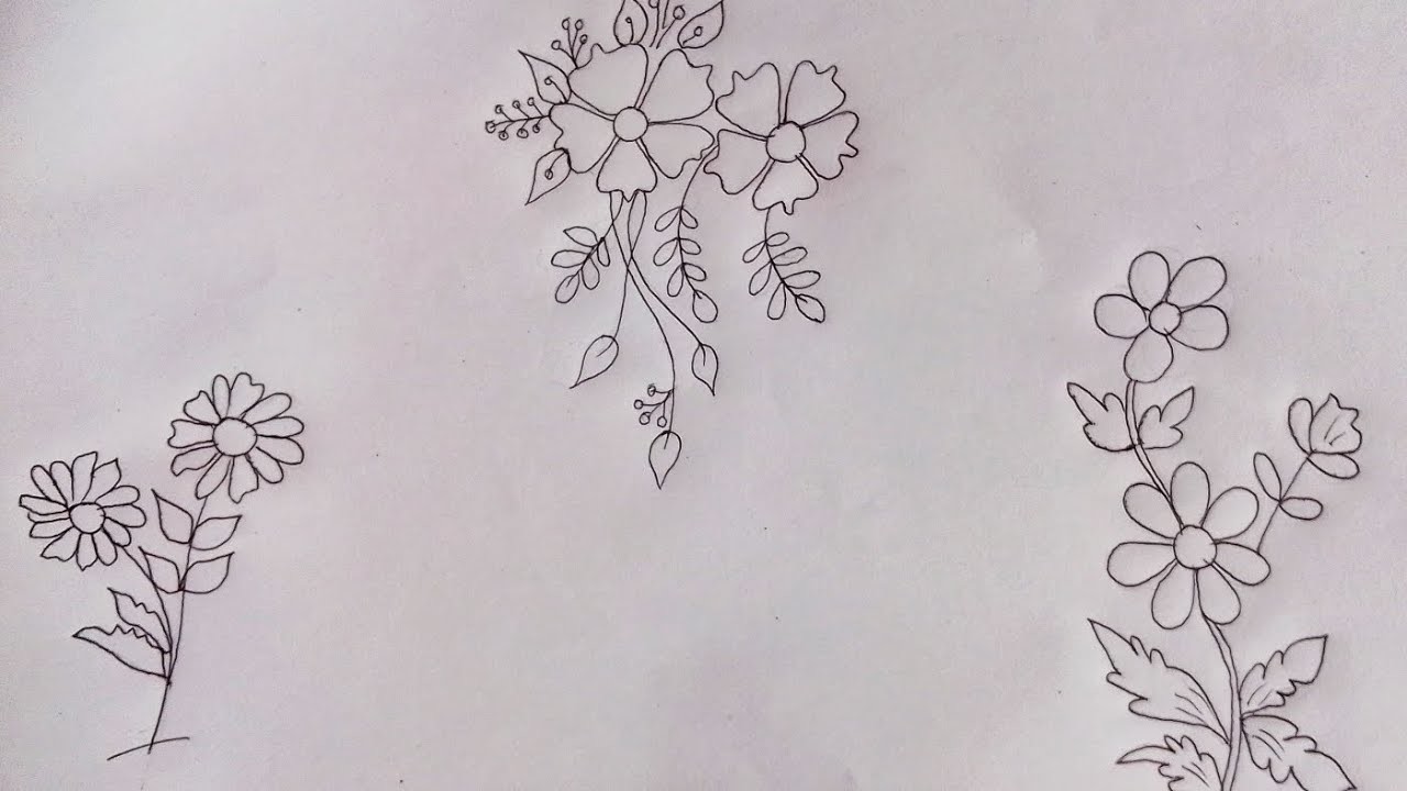 3 flower design art tutorial ????