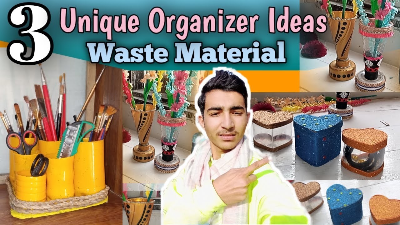 3 Unique Organizer Idea Using Waste Plastic bottles | Diy Organizer Ideas|Best out of Waste Material