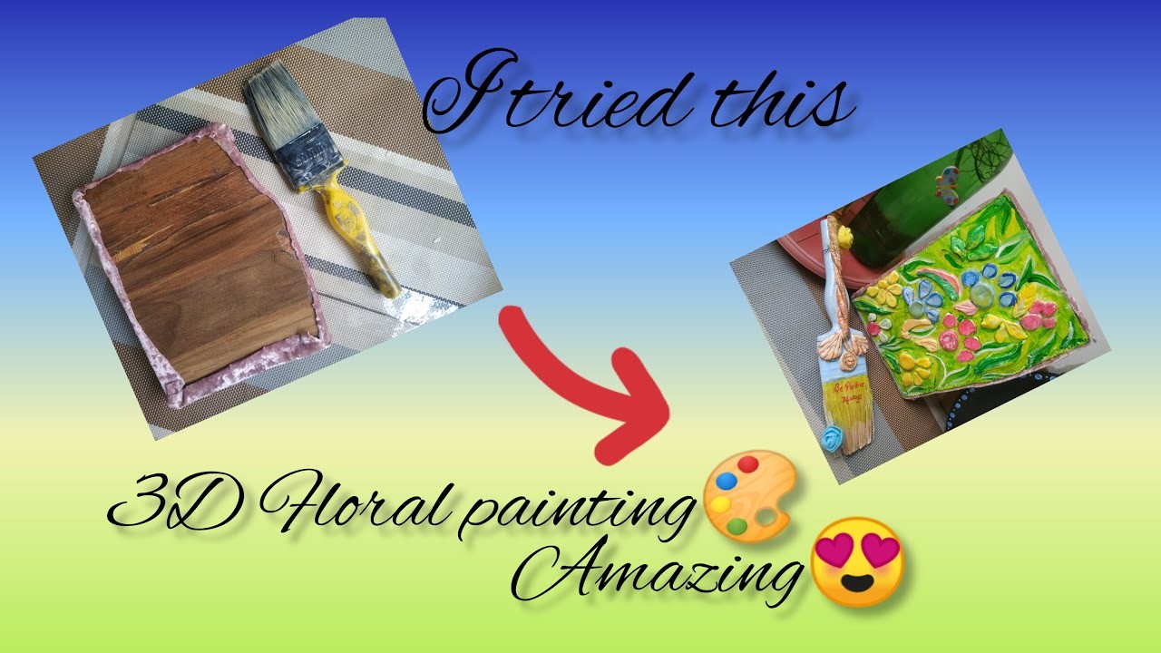 3D art floral painting on waste material || 3D painting || 3D art tutorial DIY@mykindcraft2912