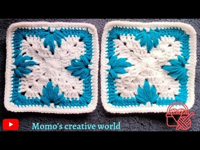 Amazing and Unique Crochet Granny square Tutorial ll Crochet Granny square pattern Just 2 colours ????