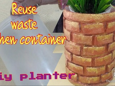 Best out of waste craft idea|Waste plastic container reuse idea|Diy planter from waste material