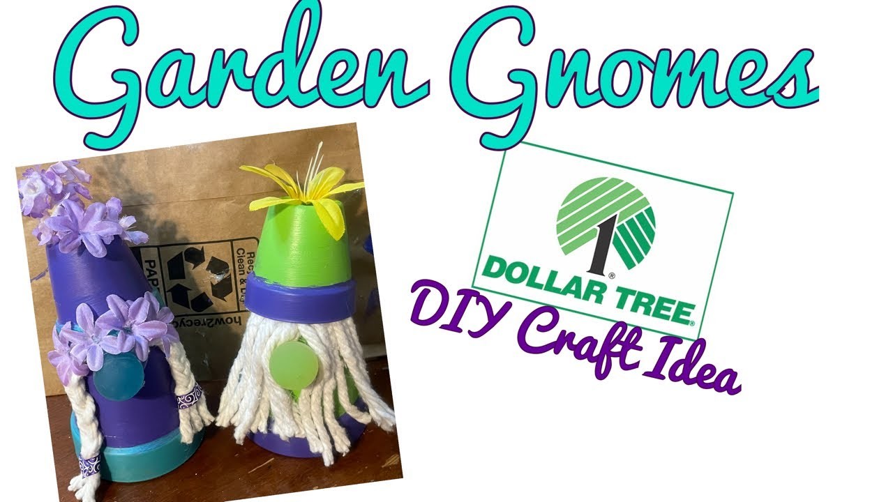 Clay Pot Garden Gnome Statue - Dollar Tree DIY Craft Idea