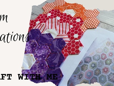 Craft with Me  - Jelly Garden Hexagon Quilt #englishpaperpiecing #hexagon #jellyroll #epp #quilting