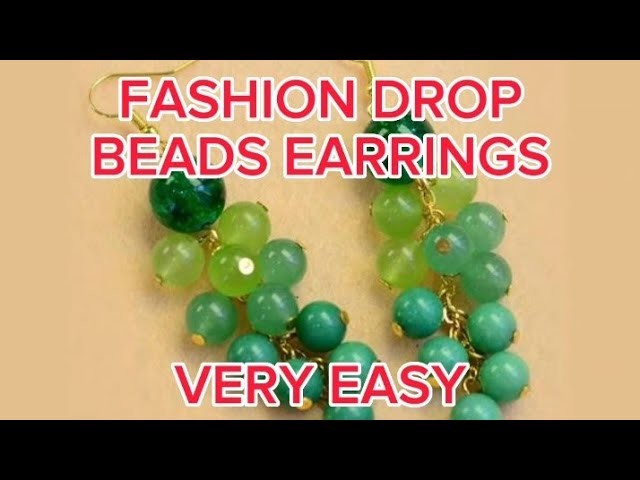 DIY BEADS DROP EARINGS.THE BEST FOR EXTRA INCOME OR PERSONAL USE.USING AFFORDABLE MATERIALS