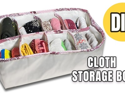 DIY CLOTH STORAGE BOX || Drawer Organizer Fabric Baskets || Clean up the dresser