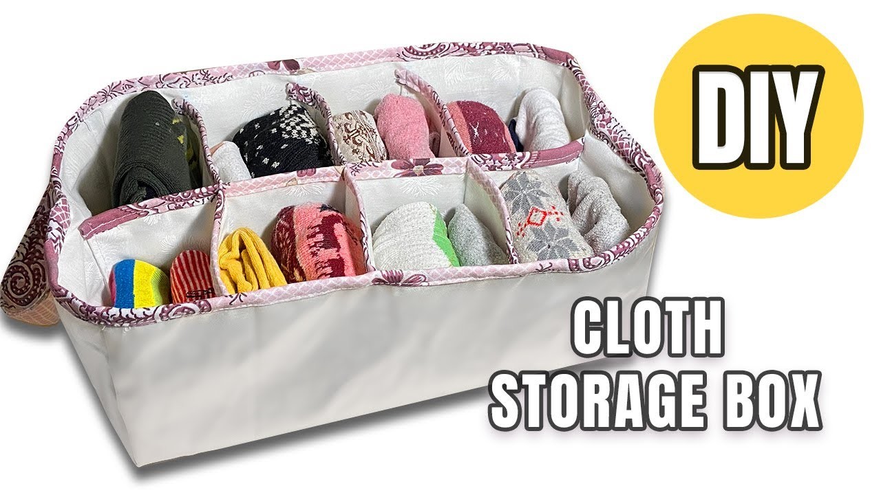 DIY CLOTH STORAGE BOX || Drawer Organizer Fabric Baskets || Clean up the dresser