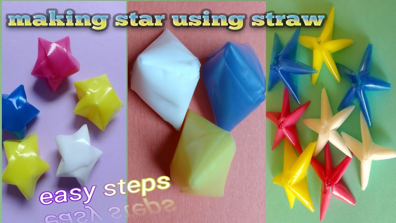 |diy craft ideas using plastic straw| how to make star|#diy
