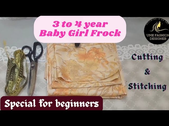 Diy Designer Baby Frock For 3 to 4 year baby girl cutting & stitching Full Tutorial