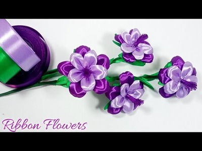 DIY ll How To Make Satin Ribbon Flower Easy ll Tutorial Bunga Pita Satin Mudah Dan Simpel