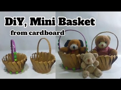 DIY, MINI BASKET IDEA |   CARDBOARD CRAFT | Perfect for Giveaways and Souvenirs.