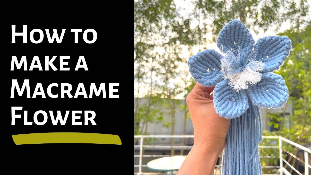 DIY tutorial: Easy Macrame Flower