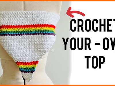Easy Crochet Festive Top - depth Tutorial for absolute beginners. crochetlyn