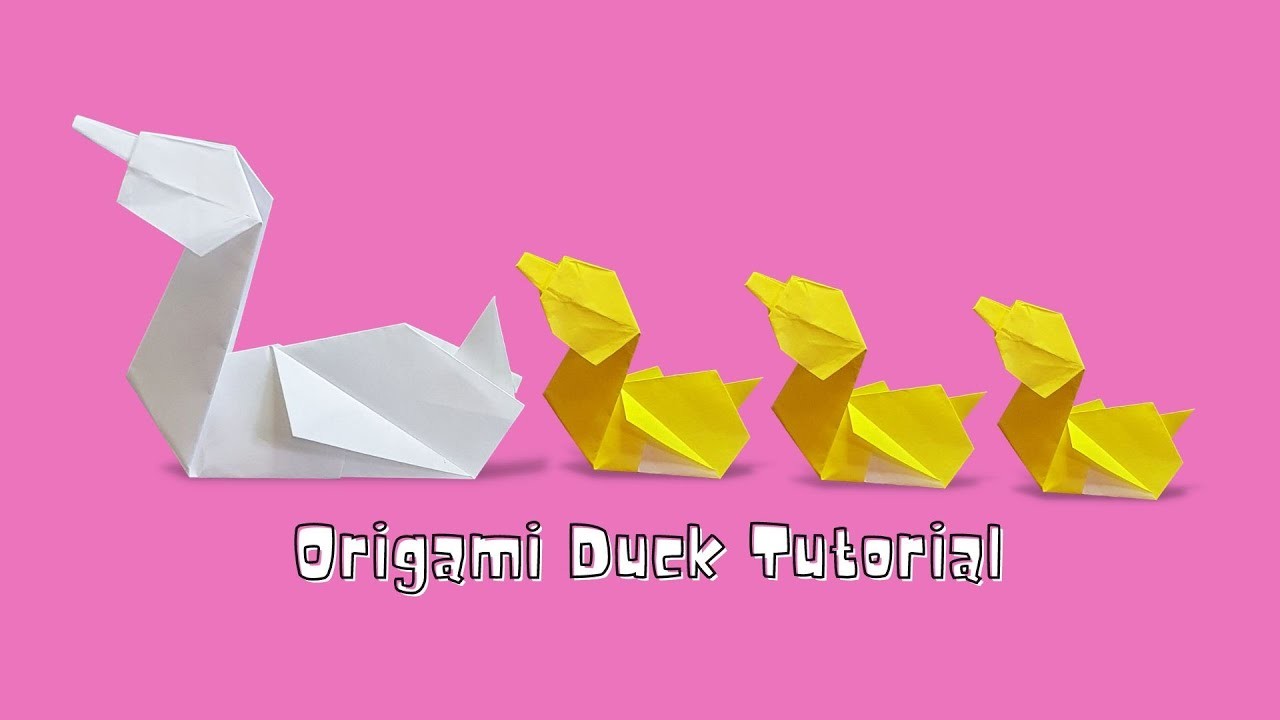 Easy Origami Duck Tutorial- Easy origami for beginners- easy paper craft for kids- Origami Animal