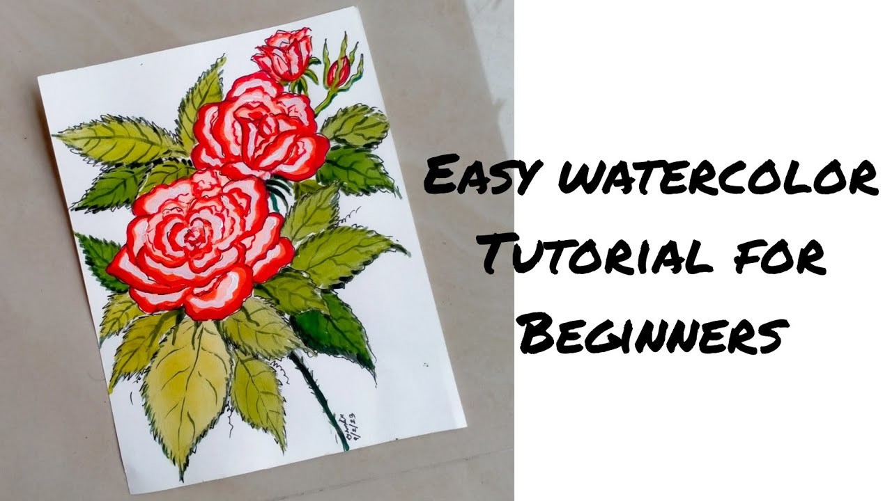 Easy | Simple | Watercolor Tutorial for Beginners | How to paint with watercolor #art #artist