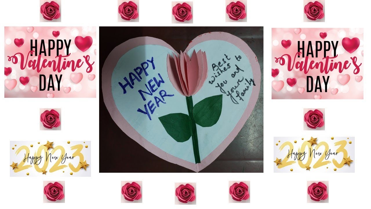 Happy New Year Greetings card craft.Valentines craft.#trendingvideo.#papercraftideas.#diy