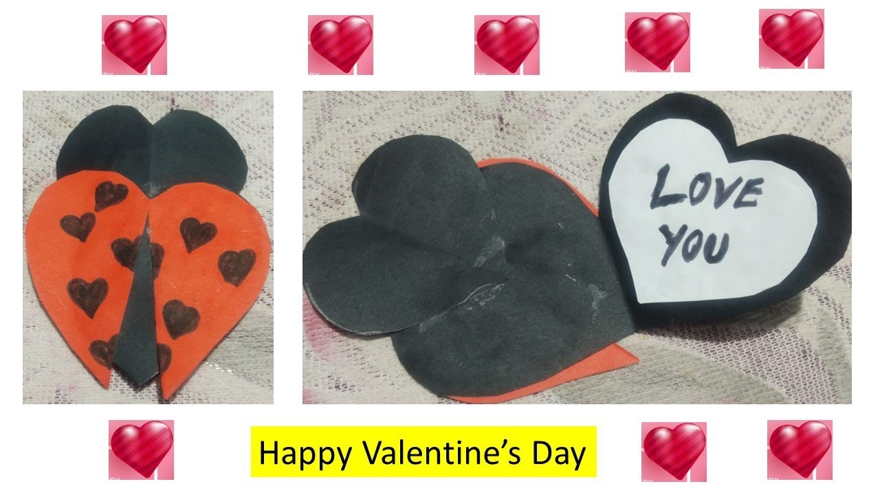 Happy valentine's Greetings card craft.Happy new year paper craft.#trendingvideo.#papercraft.#diy