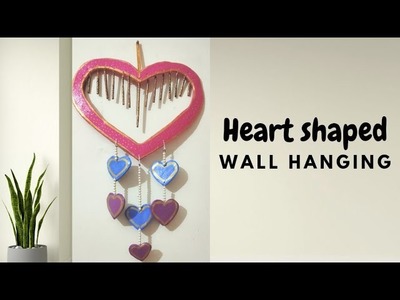Heart shaped wall hanging|cardboard craft | best out of waste