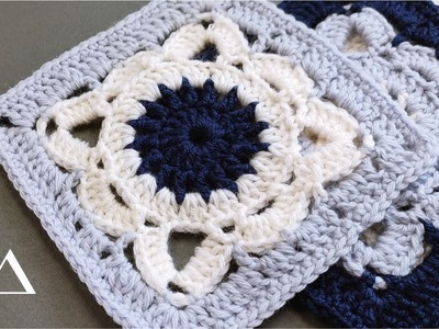 How to Crochet  Granny Square for Beginners, Mandala Granny Square, Crochet Tutorial #005
