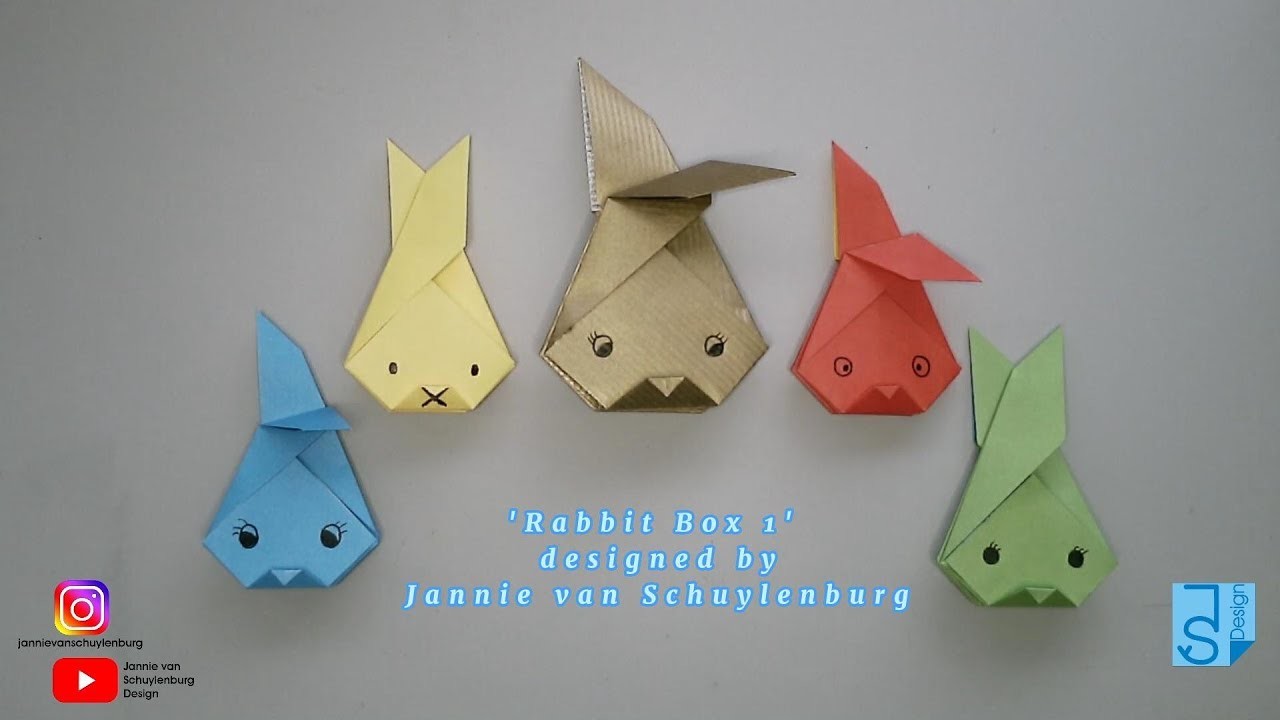 How to make a lovely Origami Rabbit Box for a small gift.