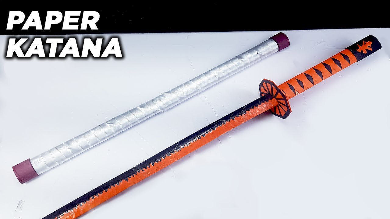 How to Make a Paper KATANA Sword (Japanese Samurai Katana Sword) - Easy Origami