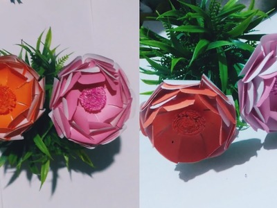How To Make Beautiful Flowers with Paper.DIY Paper Flowers.Paper Craft For School. Home Decor