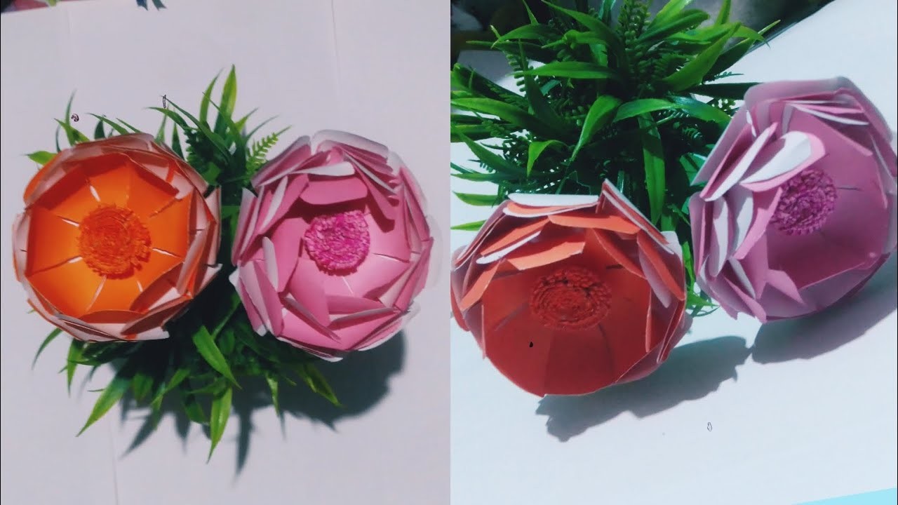 How To Make Beautiful Flowers with Paper.DIY Paper Flowers.Paper Craft For School. Home Decor