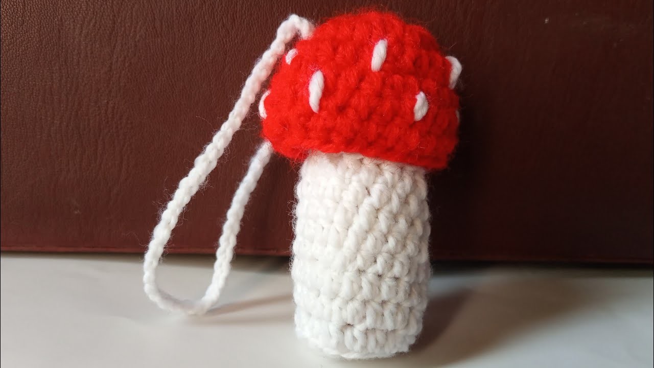 How to make crochet mini mushroom pouch.Beauty of Crochet.@saritascreation
