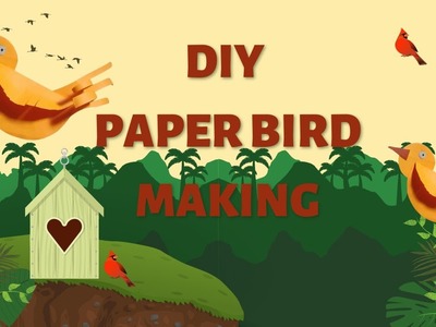 How to make DIY paper bird | diy | Art | Craft | Simple paper bird