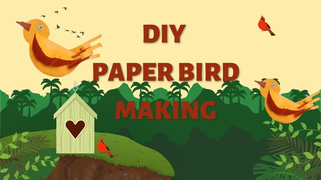 How to make DIY paper bird | diy | Art | Craft | Simple paper bird