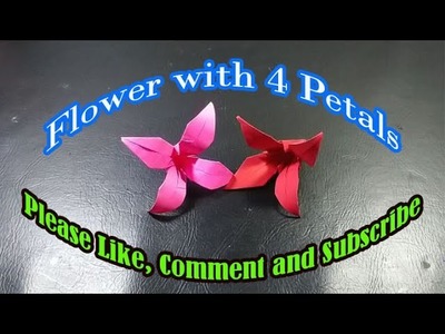 How to Make Easy Flower with 4 Petals - Paper Flowers - Afta Craft