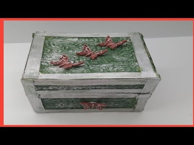 How to make Jewellery box from cardboard | Diy waste Cardboard box idea | sundas poswal Creations