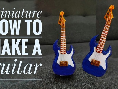 How to make mini guitar| miniature art tutorial