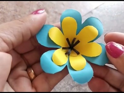 How to make paper flower | Step by step tutorial for beginners |easy and simple paper craft |