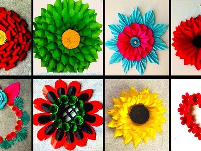 How to make paper flowers. Papercraft | flower |  paper heart | wall hanging. DIY. room decor
