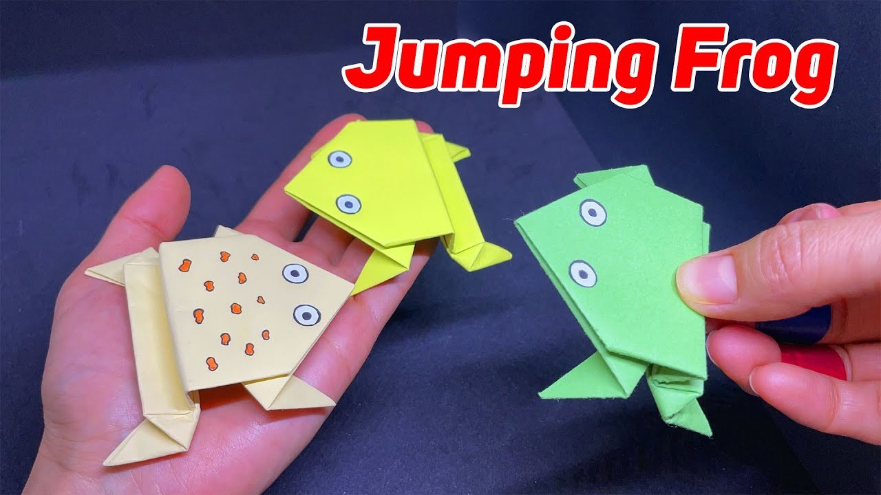 How to Make Paper Jumping Frog - Origami Jumping Frog