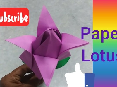 How to Make Paper Lotus l Easy DIY Paper Craft ❤????