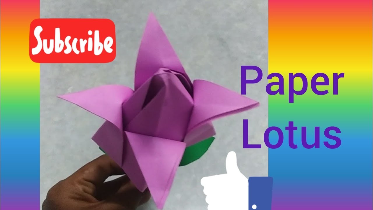 How to Make Paper Lotus l Easy DIY Paper Craft ❤????