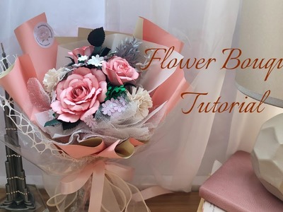 How to Wrap a Paper Flower Bouquet | Korean Flower Bouquet