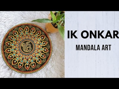 Ik Onkar Mandala Art.Step-by-step tutorial for beginners.Art & Craft Ideas.Home Decor.Wall hanging