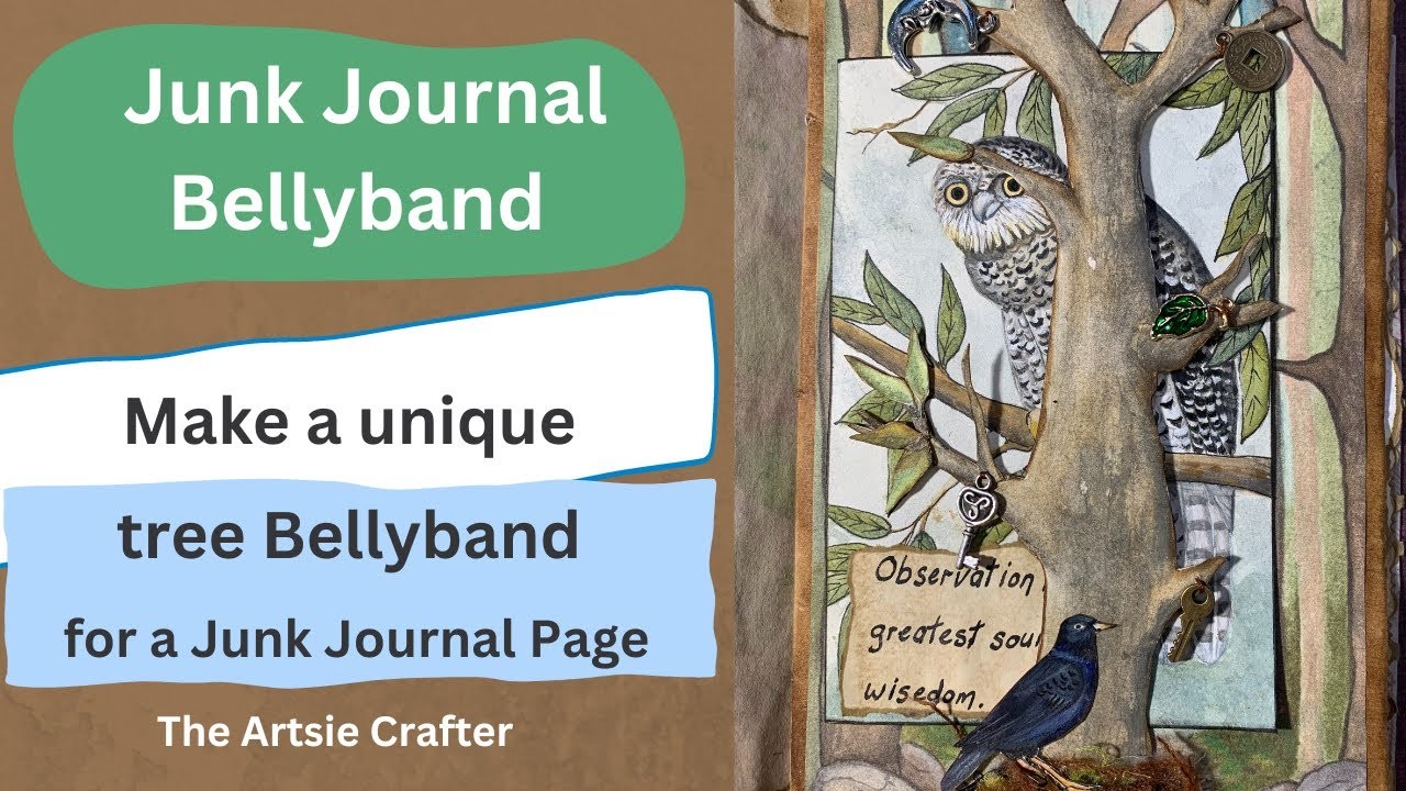 Junk Journal Bellyband: Make a unique & fun DIY bellyband for a junk journal tutorial