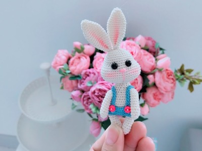 Kawaii bunny kaychain crochet tutorial
