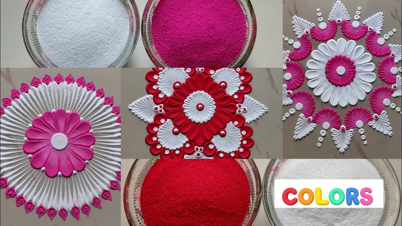 Learn Colors with Color Sand Rangoli Designs - Colors Rangoli Art Videos Collection For Diwali