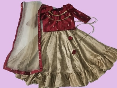 Lehanga choli cutting and stitching.designer lehanga choli full tutorial for baby girl