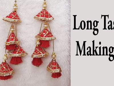 Long ltakan for lehenga from fabric.very unique  and easy blouse latkan-long tassel making