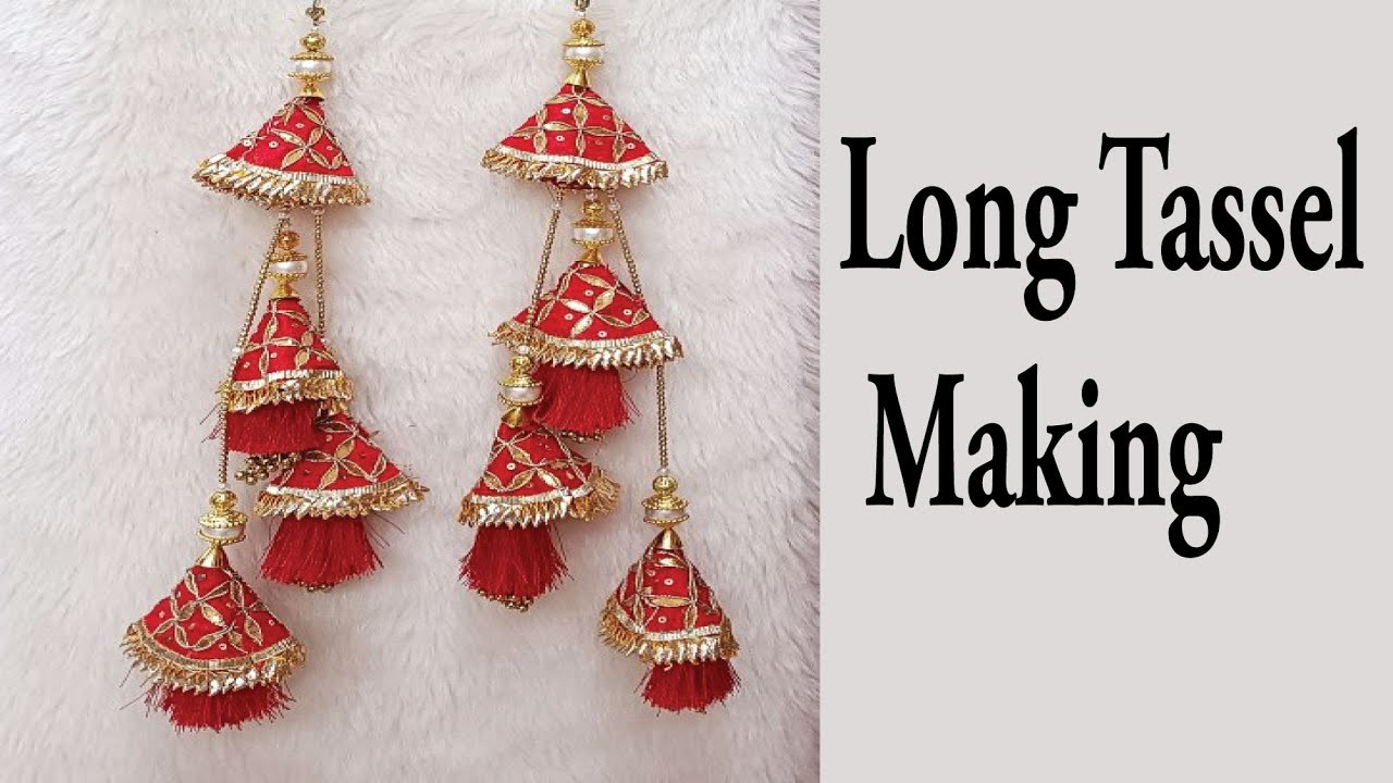 Long ltakan for lehenga from fabric.very unique  and easy blouse latkan-long tassel making