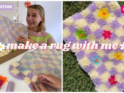Making my first ever rug! | latch hooking | rug making kit