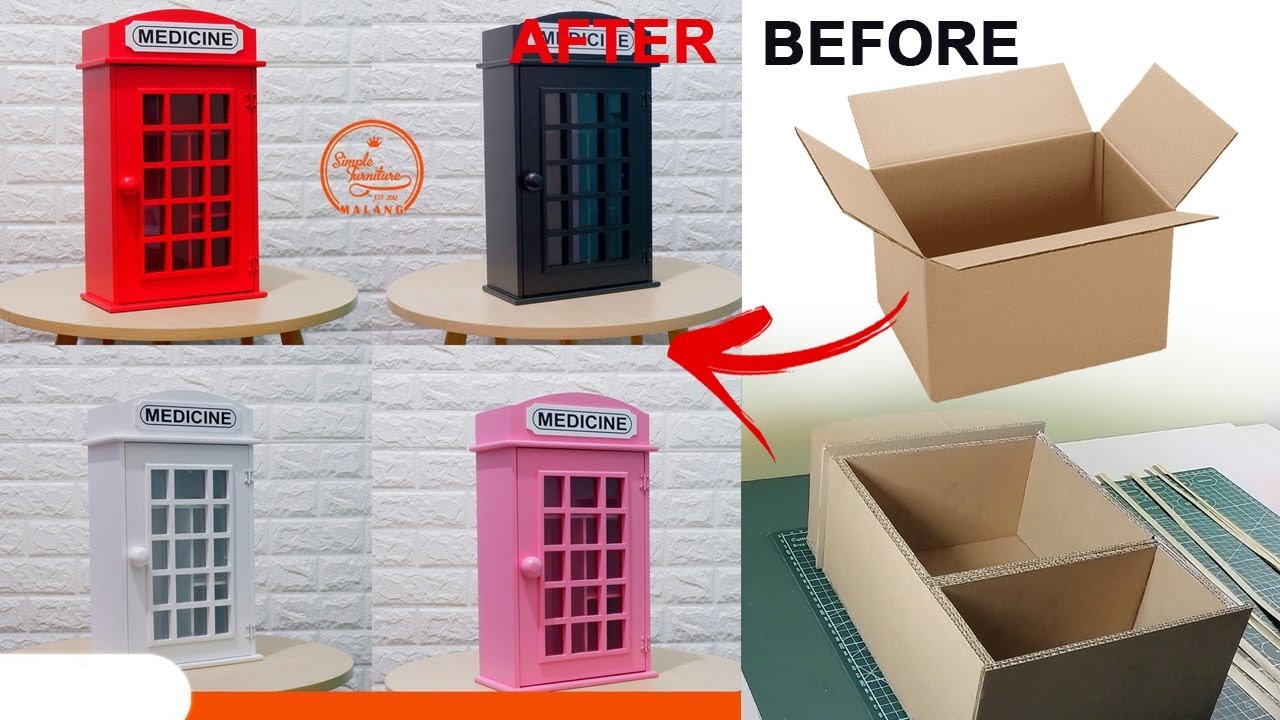 Medicine storage box diy | How to make medicine organizer using cardboard