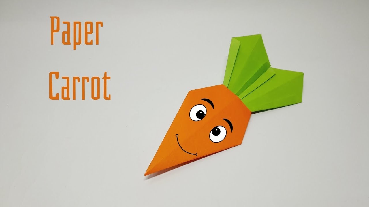 Origami Carrot | Easy Origami Carrot Tutorial | Origami Wortel